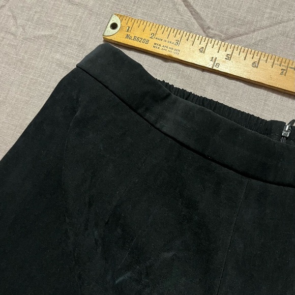 Wide leg faux suede pants Plus size 16 with elastic black classic gothic holiday - Picture 6 of 6